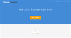 Desktop Screenshot of hairsaloninsurance.com