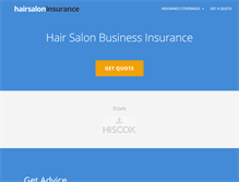 Tablet Screenshot of hairsaloninsurance.com